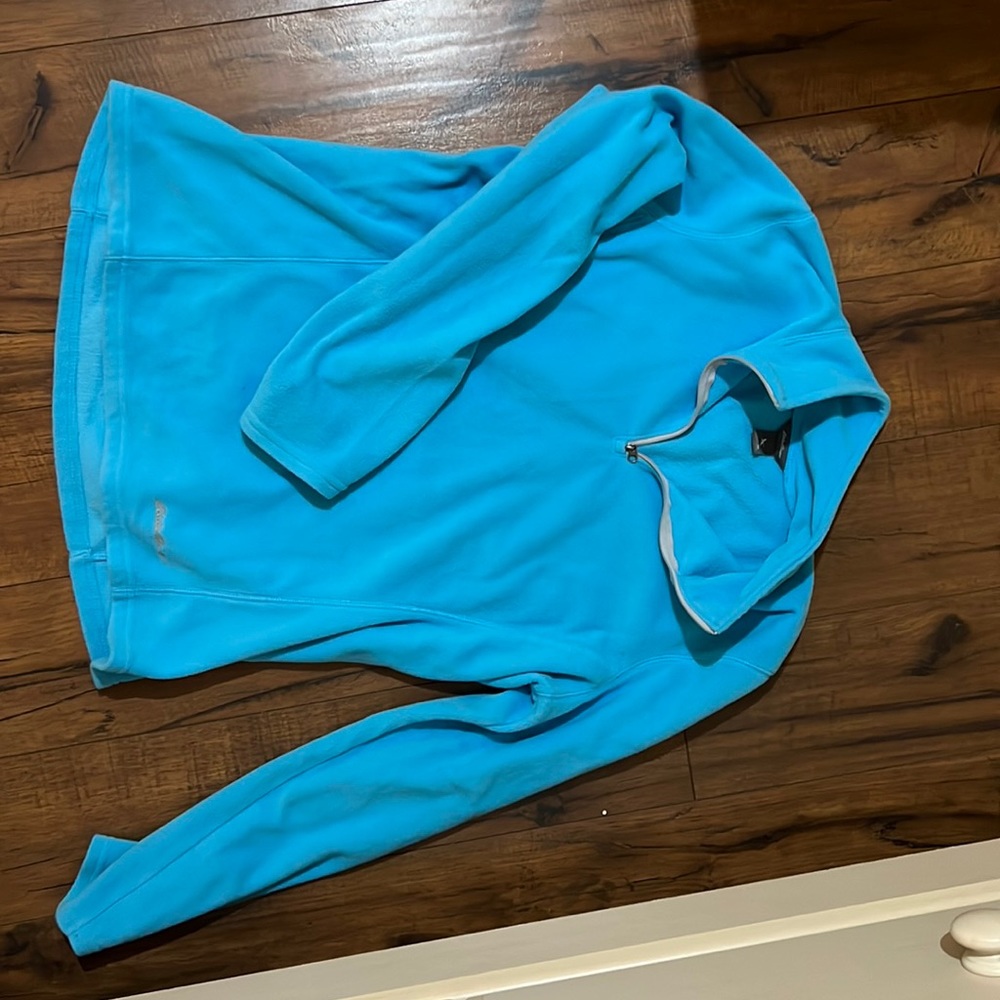Baby blue quarter zip! Eddie Bauer